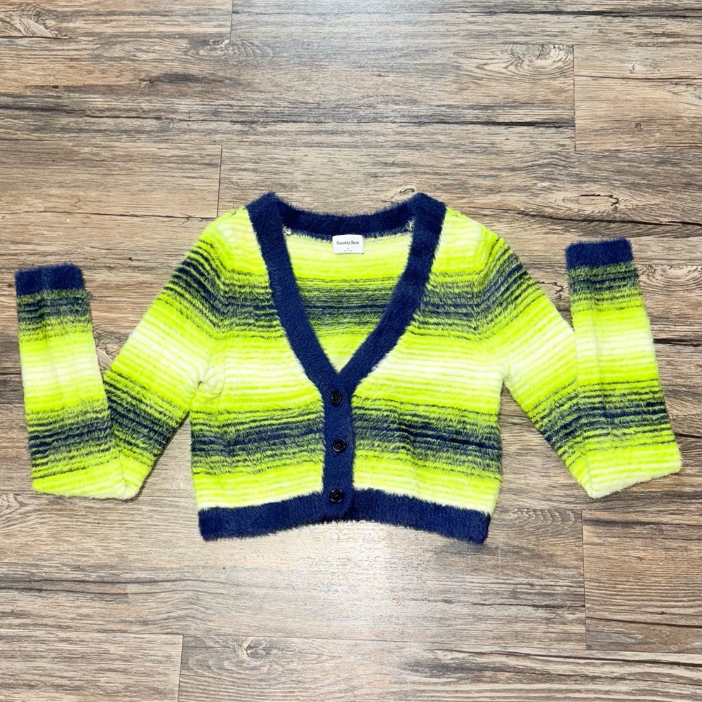 Sunday Best Neon Striped Cardigan